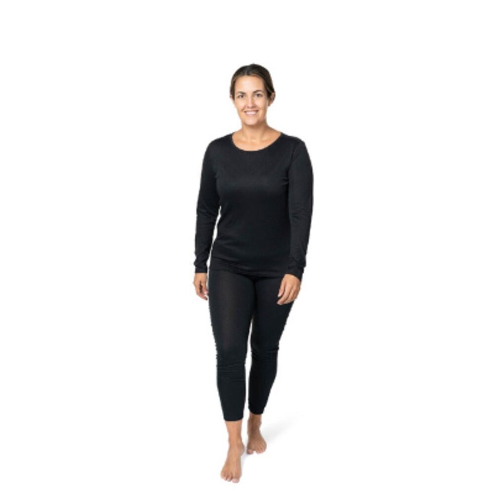 HOT CHILLYS Women's Pepper Skins Crewneck Base Layer Top Small Black NWOT